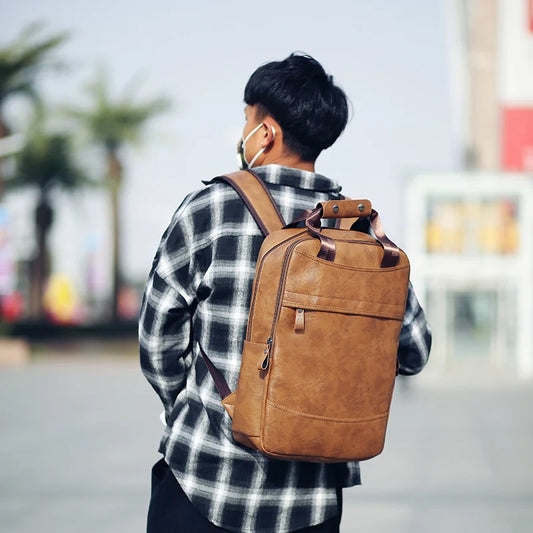 Men's Leather Backpack