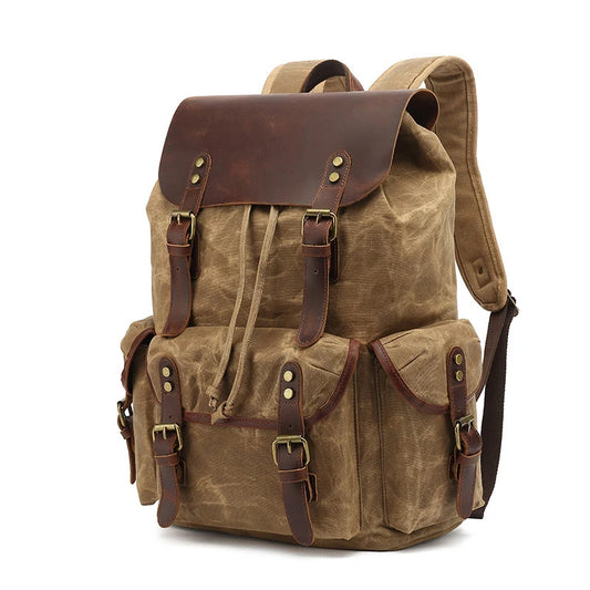 Casual Oil Wax Canvas Backpack