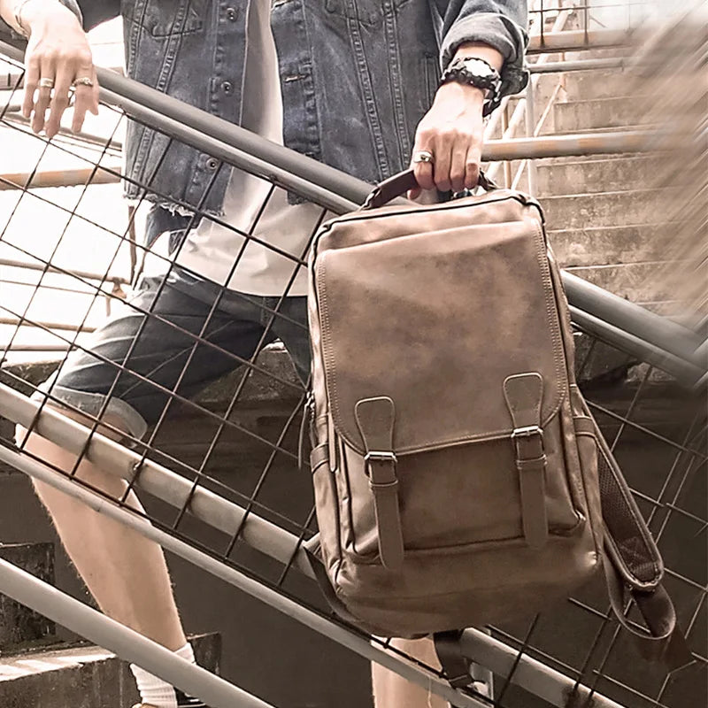 Luxury Leather School Backpack
