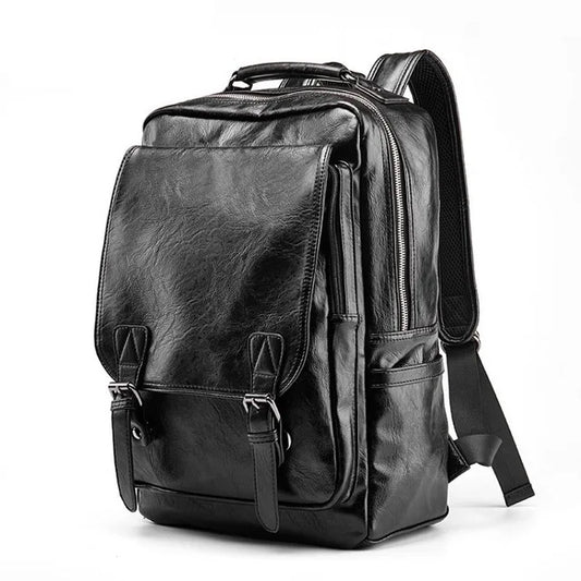 Luxury Leather School Backpack