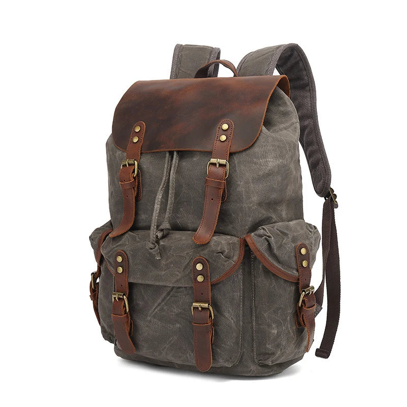 Casual Oil Wax Canvas Backpack