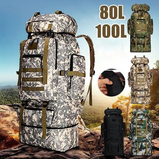 80L/100L Waterproof Outdoor Travel Backpack