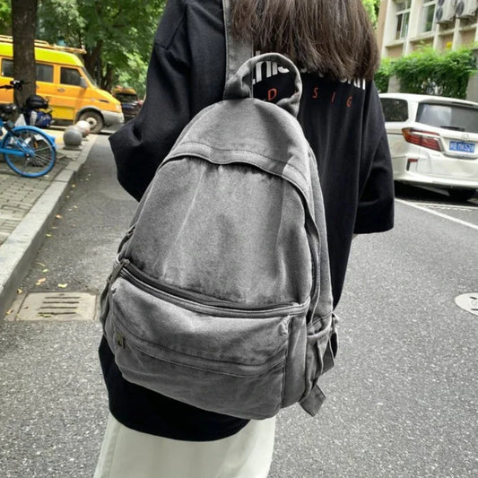 Retro Student Canvas Backpack