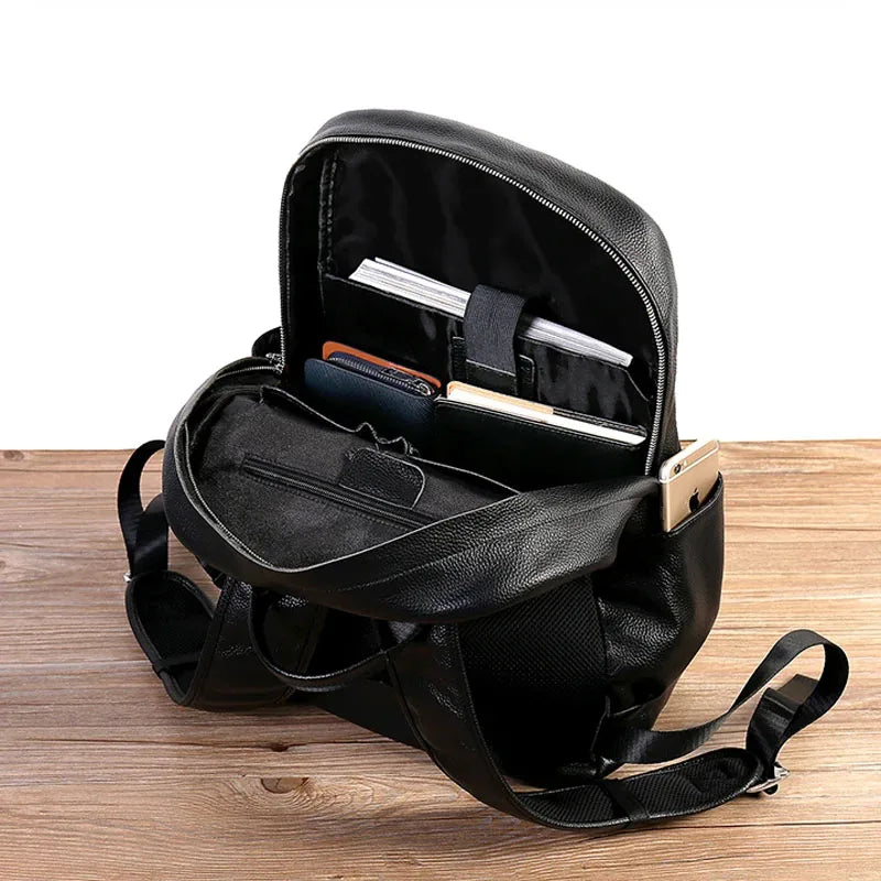 15.6 inch Casual Leather Backpack