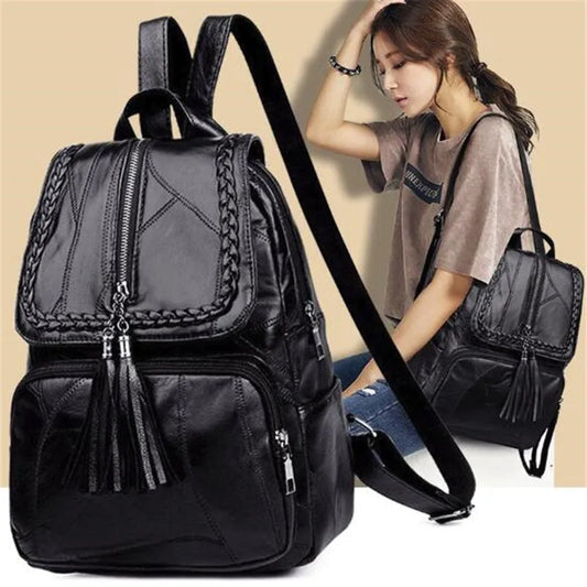 Casual Vintage PU Leather Backpack