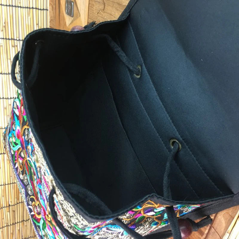 Vintage Embroidery Ethnic Canvas Backpack