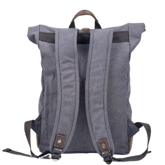 Men's Canvas Roll Top Backpack