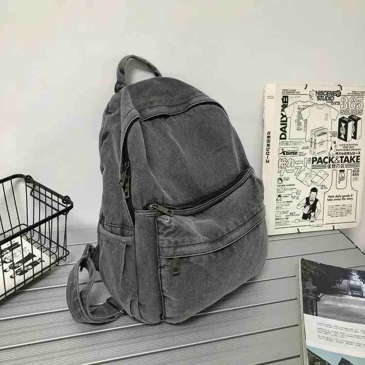 Retro Student Canvas Backpack