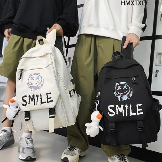 Kawaii Preppy Nylon Backpack for Stylish Student