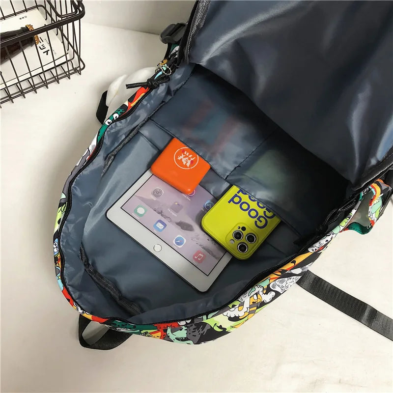 Harajuku Printed Backpack