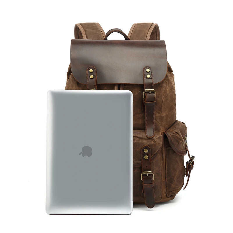 Casual Oil Wax Canvas Backpack