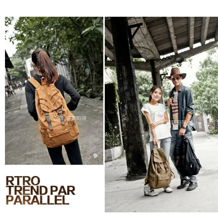 Fashion Vintage Military Style Canvas Backpack