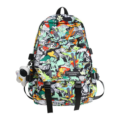Harajuku Printed Backpack
