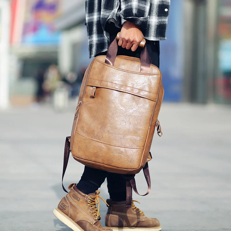 Men's Leather Backpack