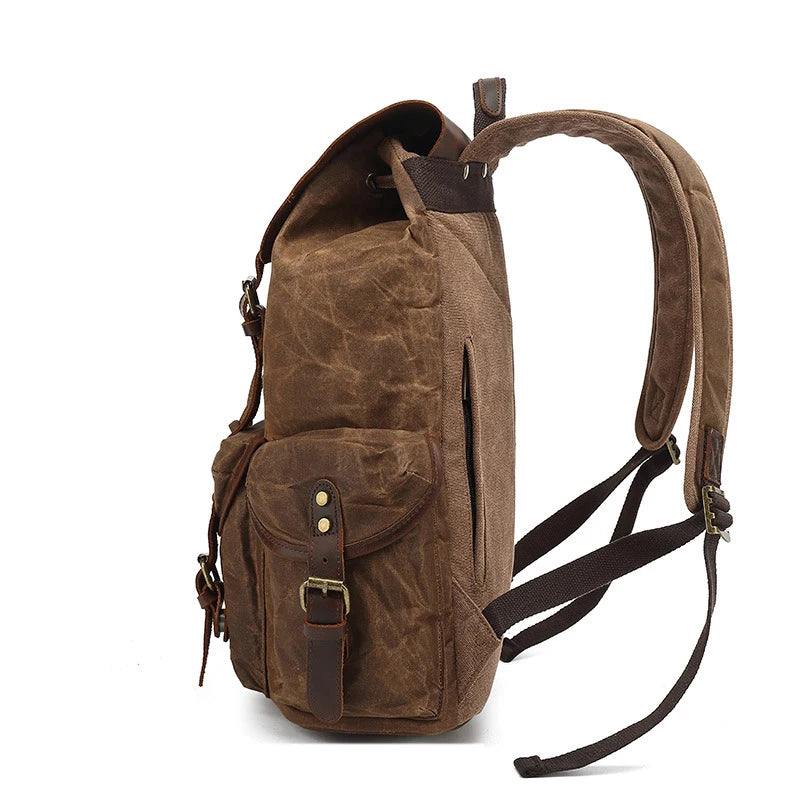 Casual Oil Wax Canvas Backpack