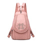 White Leather Backpack