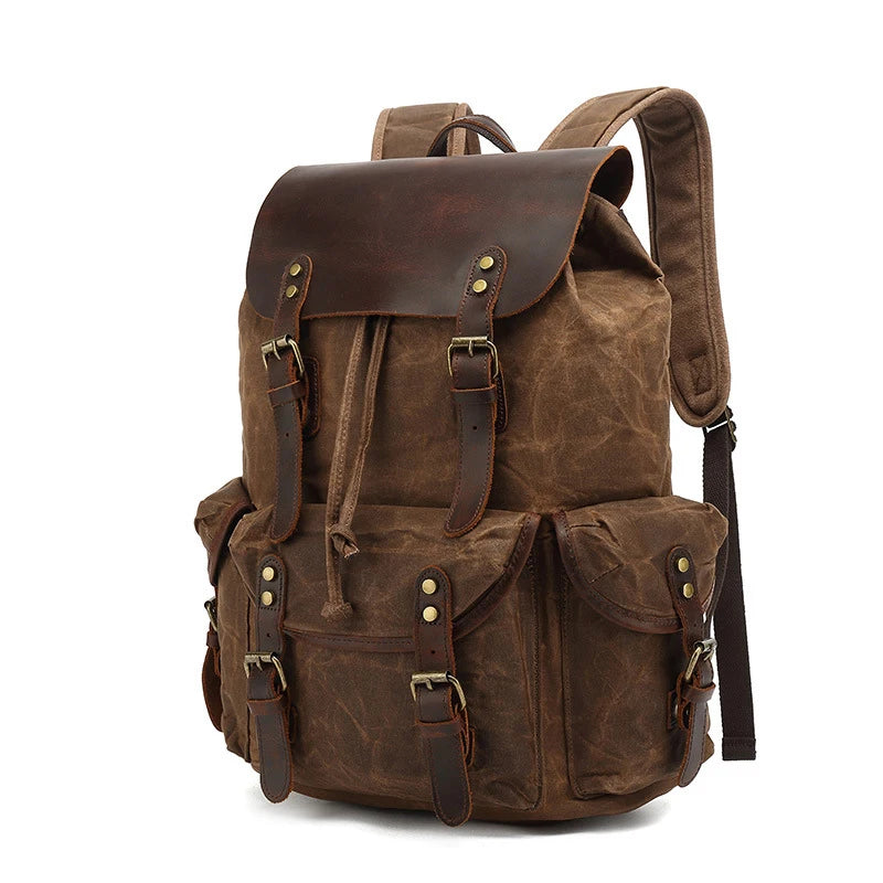Casual Oil Wax Canvas Backpack