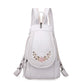 White Leather Backpack