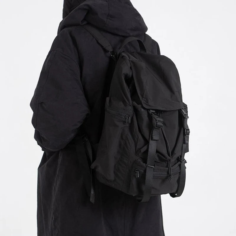 Vintage Drawstring Waterproof Nylon Backpack
