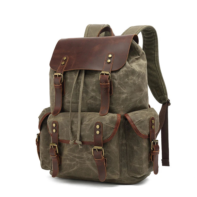 Casual Oil Wax Canvas Backpack