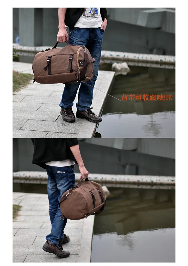 Canvas Barrel Backpack