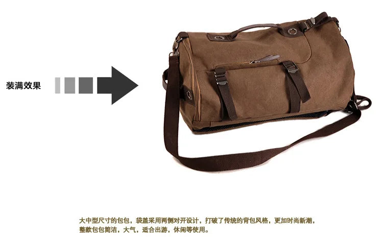 Canvas Barrel Backpack