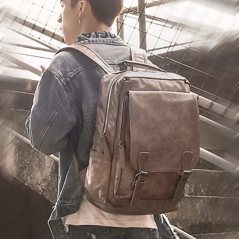 Luxury Leather School Backpack