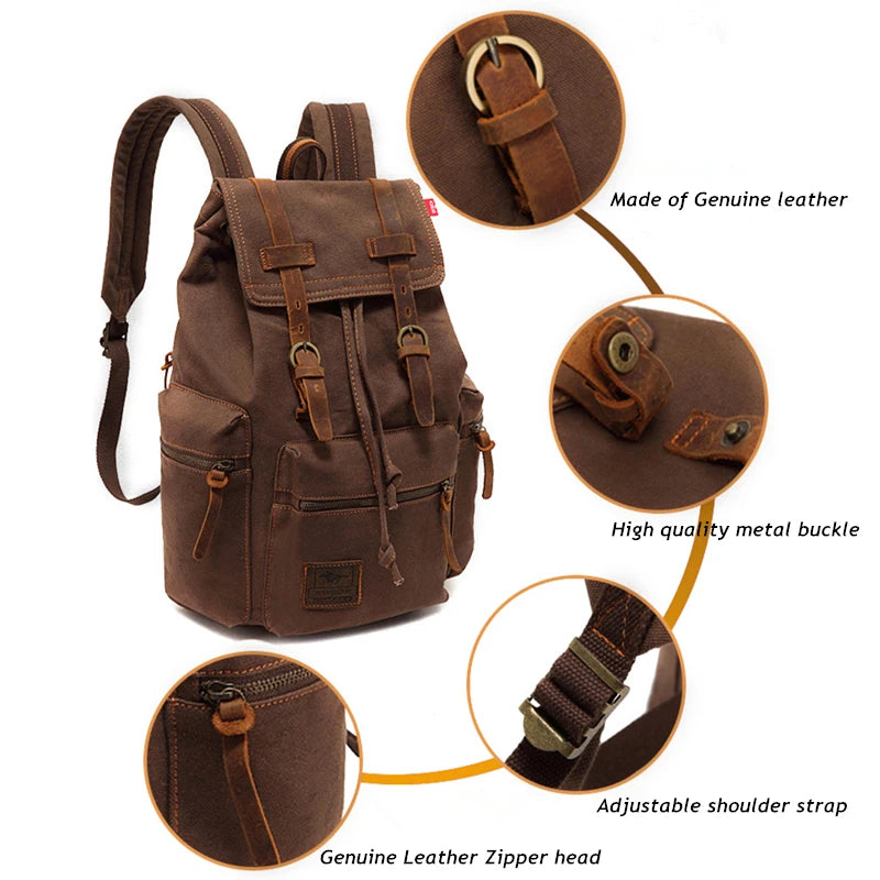 Men's Canvas Travel Backpack