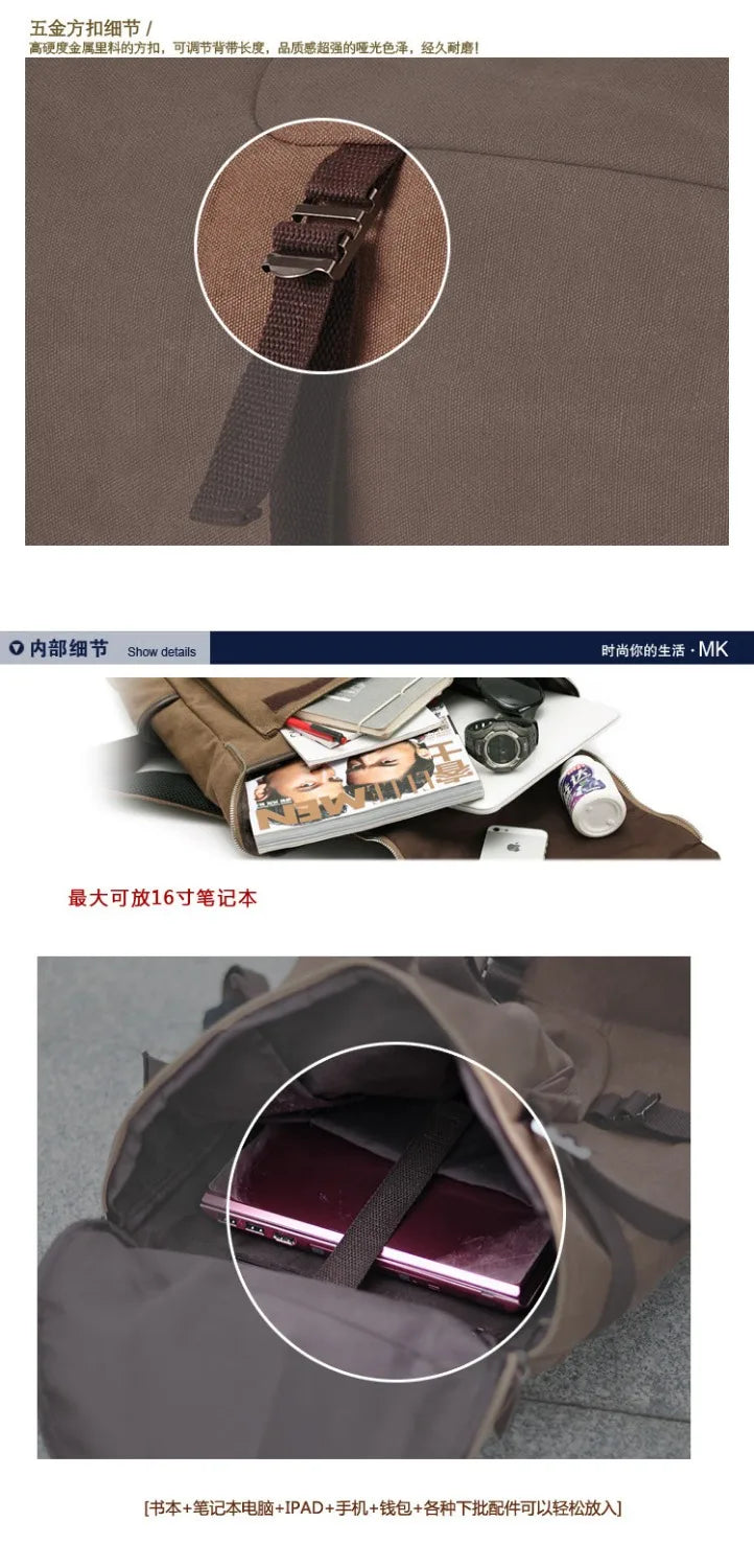 Canvas Barrel Backpack