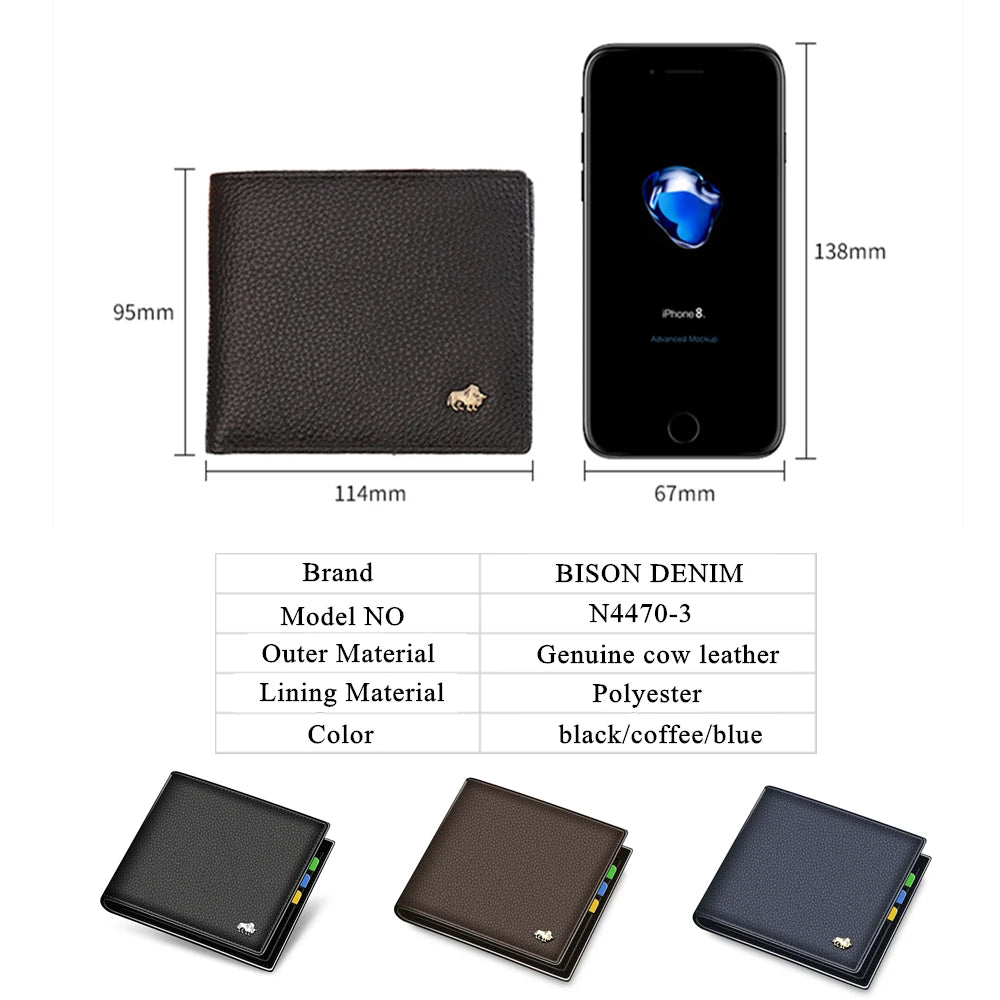 Genuine Leather Wallet with Coin Slot