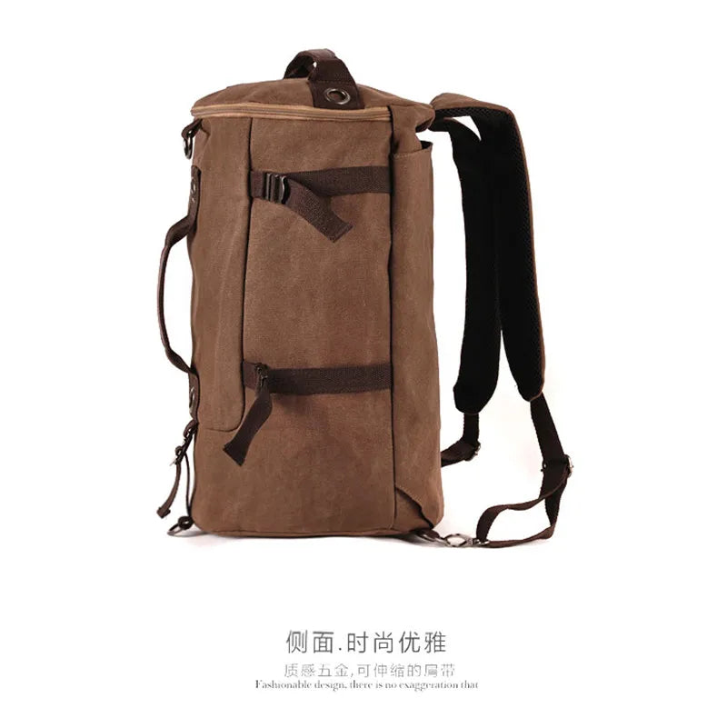 Canvas Barrel Backpack