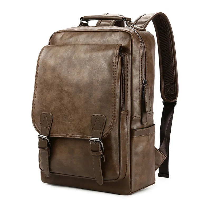 Luxury Leather School Backpack