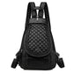 White Leather Backpack