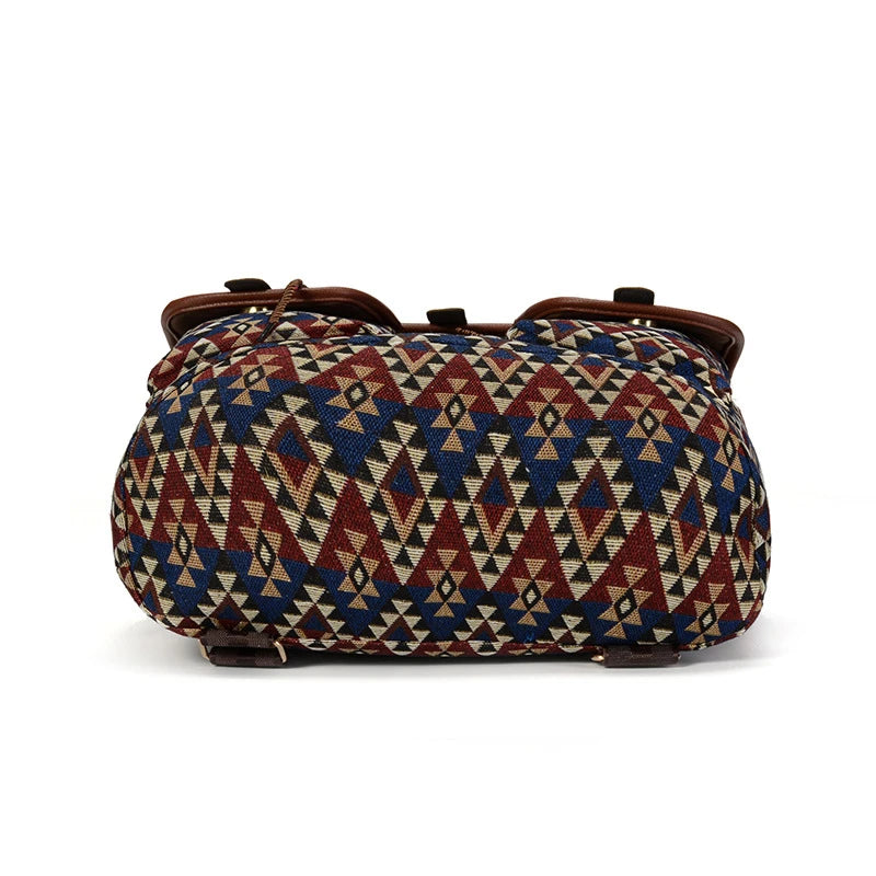 Vintage Ethnic Canvas Backpack