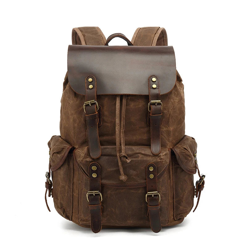 Casual Oil Wax Canvas Backpack