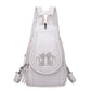 White Leather Backpack
