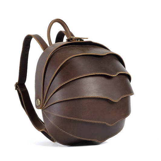 Retro Cowhide Leather Backpack