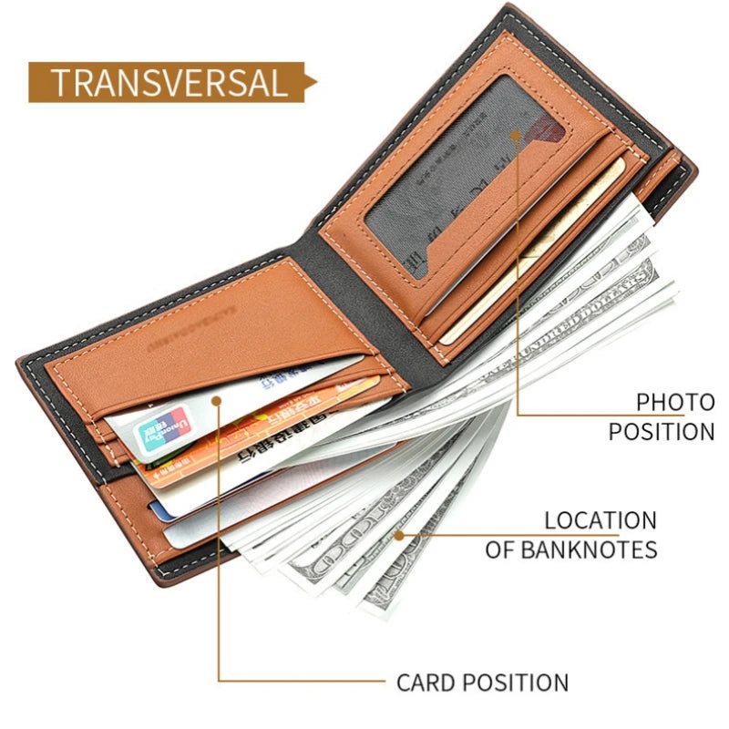 Leather Wallet with Coin Bag