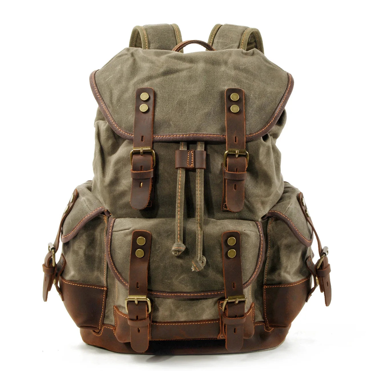 Casual Student Leather Backpack