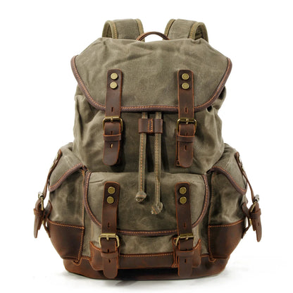Casual Student Leather Backpack