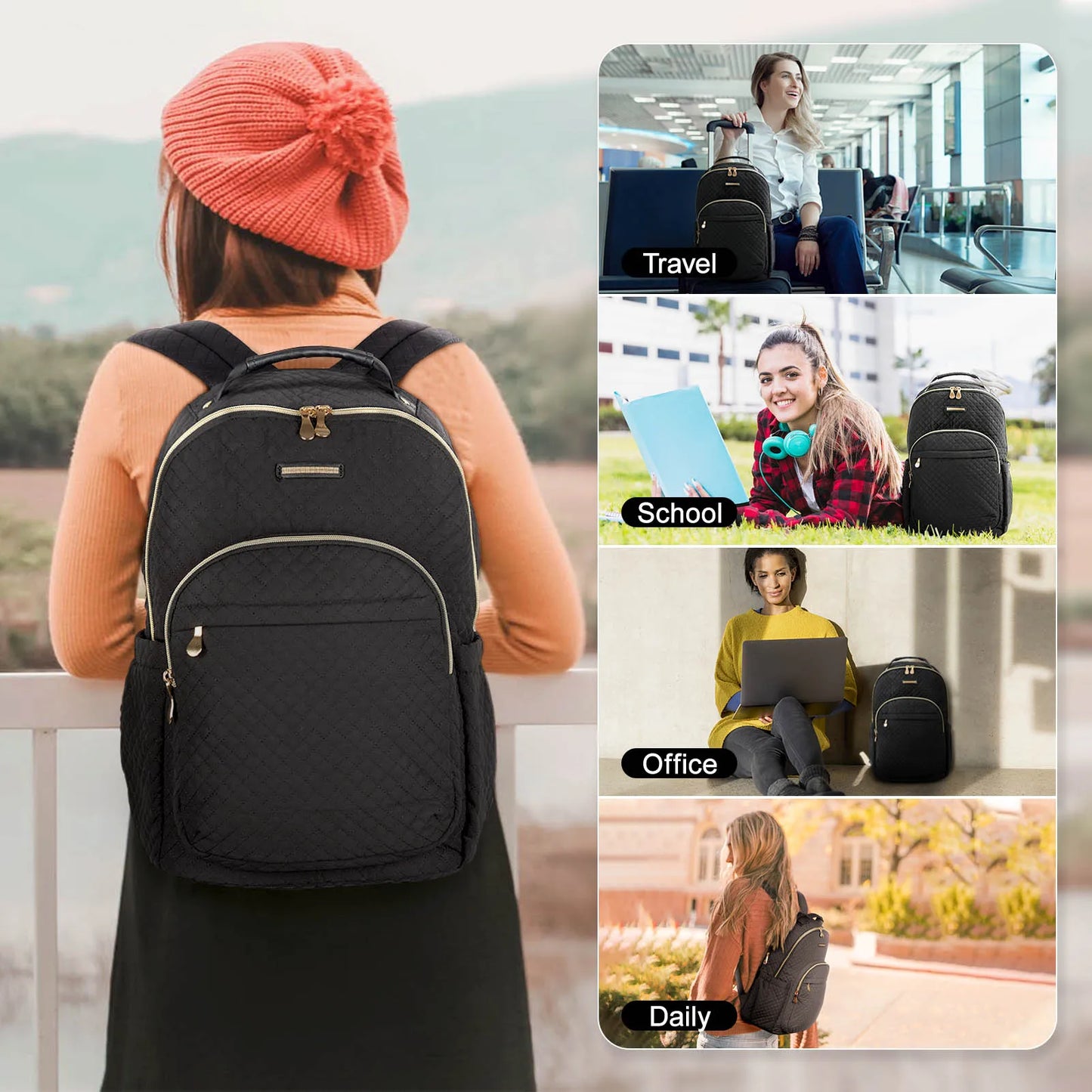 15.6 inch Laptop Backpack with USB Charging Slot