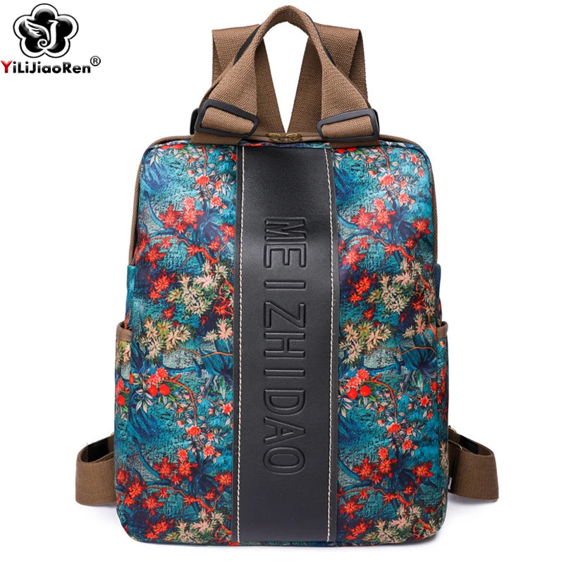 Modern Women's Canvas Backpack for School & Travel