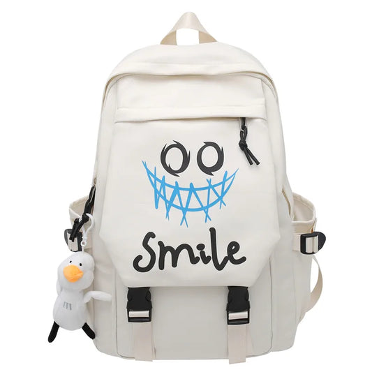 Kawaii Preppy Nylon Backpack for Stylish Student