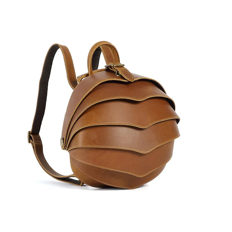 Retro Cowhide Leather Backpack
