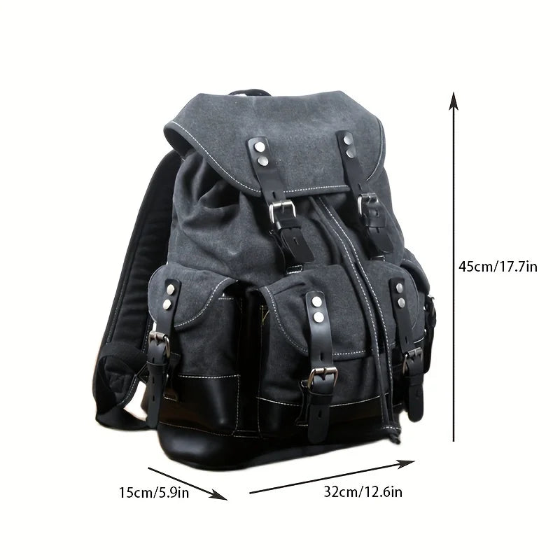 Casual Student Leather Backpack