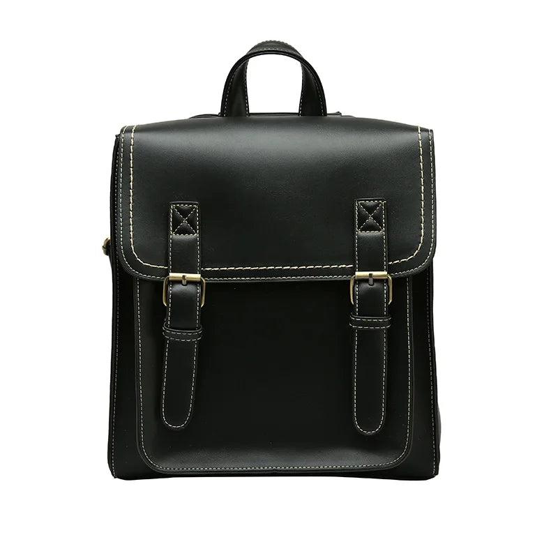 Classic Retro Leather Backpack