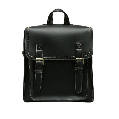 Classic Retro Leather Backpack