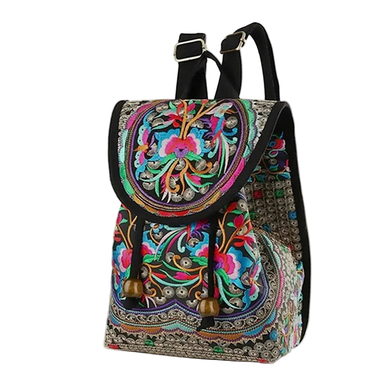 Vintage Embroidery Ethnic Canvas Backpack