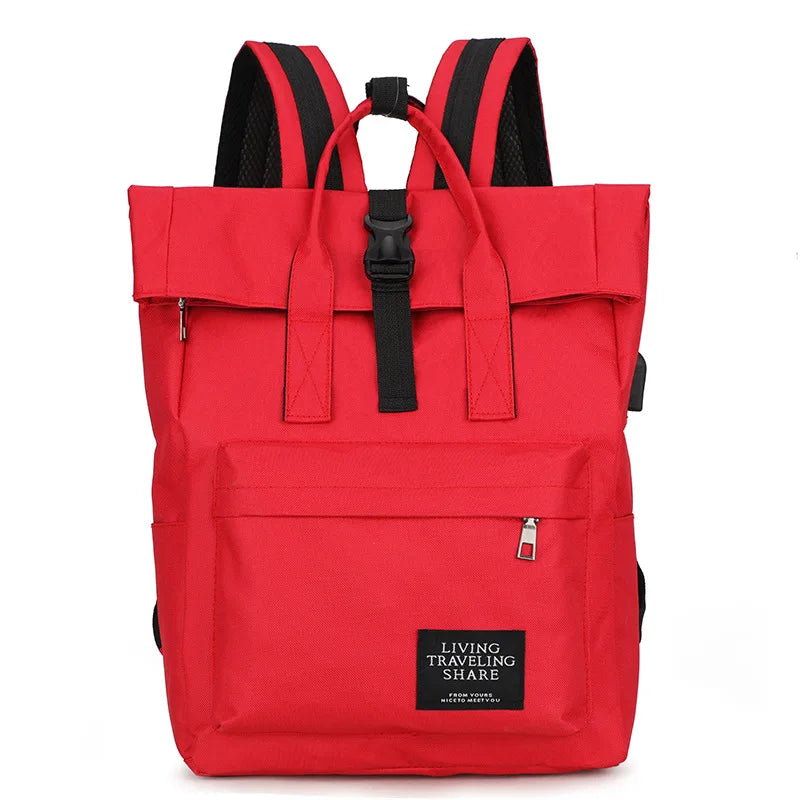 Casual Multi-color Oxford Backpack