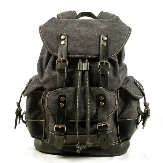 Casual Student Leather Backpack